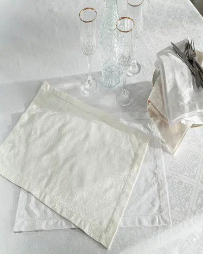 Home Treasures Luciana Placemats, Set Of 6 In White