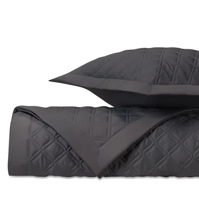 Home Treasures Renaissance Euro Quilted Sham Set In Grisaglia Gray