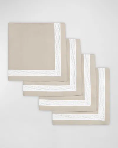 Home Treasures Riley Dinner Napkins, Set Of 6 In Neutral