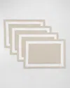 Home Treasures Riley Placemats, Set Of 6 In Light Natural/white