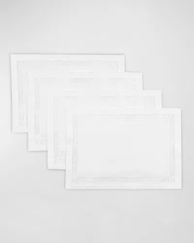 Home Treasures Riley Placemats, Set Of 6 In White