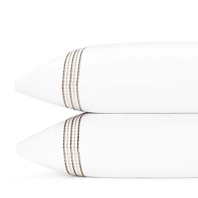 Home Treasures Stella Standard Pillowcase, Pair In Natural Charcoal