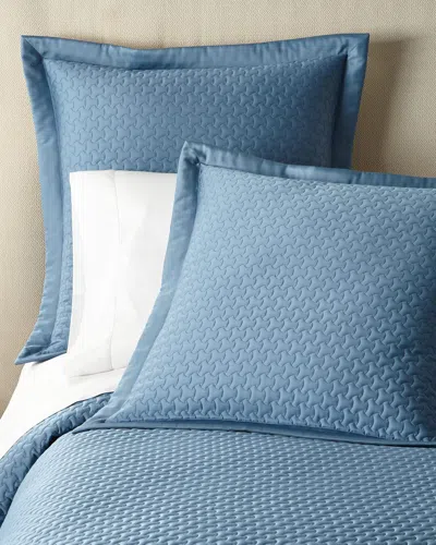 Home Treasures Trinity Quilted European Sham In Blue