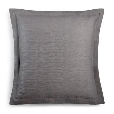 Home Treasures Wave Quilted Euro Sham In Dark Gray