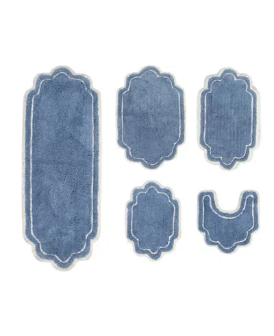 Home Weavers Allure Bathroom 5-pc. Bath Rug Set In Blue