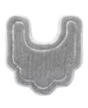 Home Weavers Allure Bathroom U-shape Contour Toilet Rug, 20" X 20" In Gray