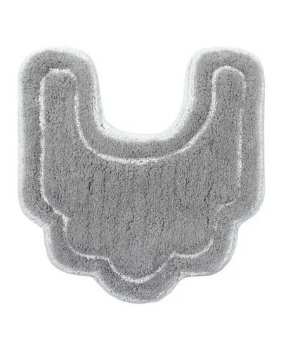 Home Weavers Allure Bathroom U-shape Contour Toilet Rug, 20" X 20" In Gray