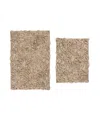 Home Weavers Bell Flower 2-pc. Bath Rug Set In Linen