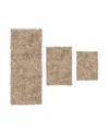 Home Weavers Bell Flower 3-pc. Bath Rug Set In Linen