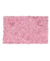 Home Weavers Bell Flower Bath Rug, 24" X 40" In Pink