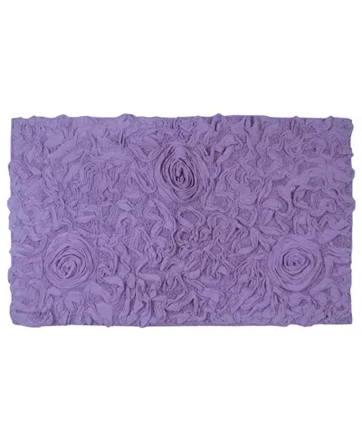 Home Weavers Bell Flower Bath Rug, 24" X 40" In Purple