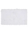 Home Weavers Bell Flower Bath Rug, 24" X 40" In White