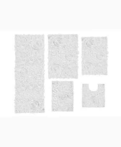 Home Weavers Bell Flower Bath Rugs In Linen