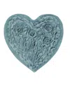 Home Weavers Bell Flower Heart Bath Rug, 25" X 25" In Blue