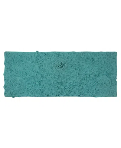 Home Weavers Bell Flower Runner Bath Rug, 21" X 54" In Blue