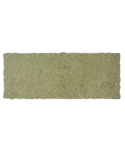 Home Weavers Bell Flower Runner Bath Rug, 21" X 54" In Green