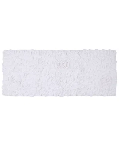Home Weavers Bell Flower Runner Bath Rug, 21" X 54" In White