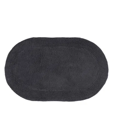 Home Weavers Double Ruffle Bath Rug, 24" X 40" In Gray
