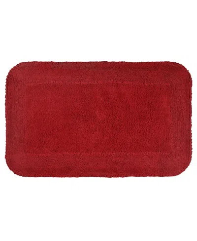Home Weavers Double Ruffle Bath Rug, 24" X 40" In Red