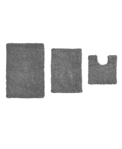 Home Weavers Fantasia 3-pc. Bath Rug Set In Grey