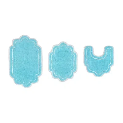 Home Weavers Inc Allure 3-pc. Quick Dry Bath Rug Set In Blue