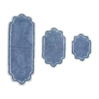 Home Weavers Inc Allure 3-pc. Quick Dry Bath Rug Set In Blue