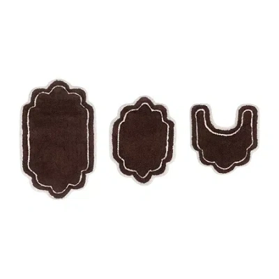 Home Weavers Inc Allure 3-pc. Quick Dry Bath Rug Set In Brown