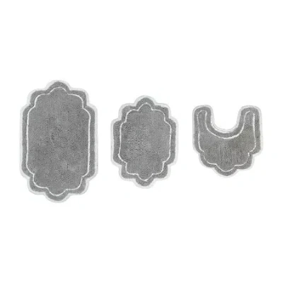 Home Weavers Inc Allure 3-pc. Quick Dry Bath Rug Set In Gray