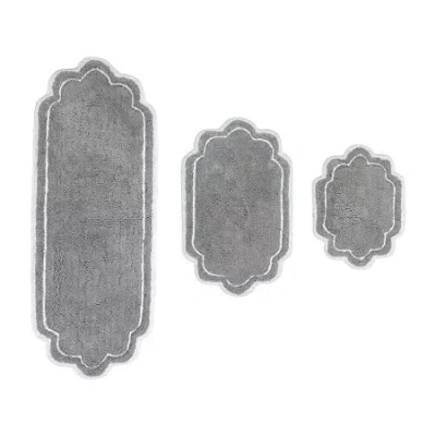Home Weavers Inc Allure 3-pc. Quick Dry Bath Rug Set In Gray