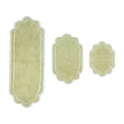 Home Weavers Inc Allure 3-pc. Quick Dry Bath Rug Set In Green