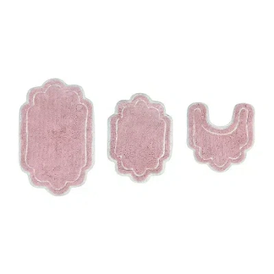 Home Weavers Inc Allure 3-pc. Quick Dry Bath Rug Set In Pink