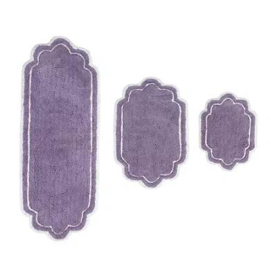 Home Weavers Inc Allure 3-pc. Quick Dry Bath Rug Set In Purple