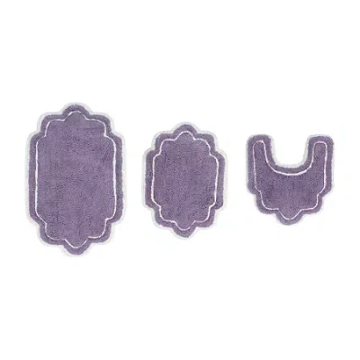 Home Weavers Inc Allure 3-pc. Quick Dry Bath Rug Set In Purple