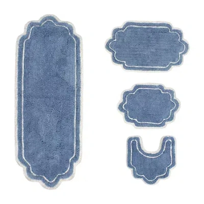 Home Weavers Inc Allure 4-pc. Quick Dry Bath Rug Set In Blue