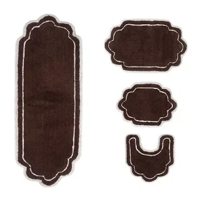 Home Weavers Inc Allure 4-pc. Quick Dry Bath Rug Set In Brown