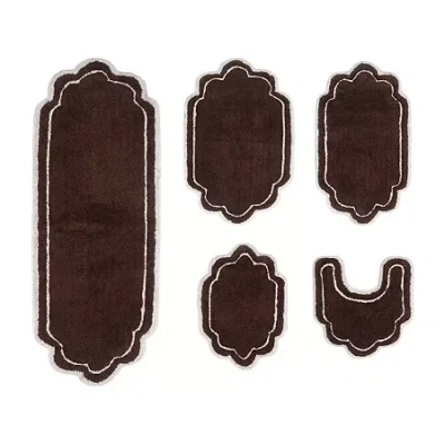 Home Weavers Inc Allure 5-pc. Quick Dry Bath Rug Set In Brown