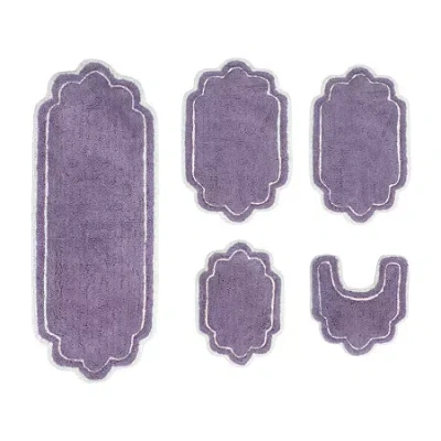 Home Weavers Inc Allure 5-pc. Quick Dry Bath Rug Set In Purple