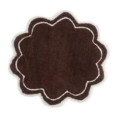 Home Weavers Inc Allure Round Bath Rug In Brown