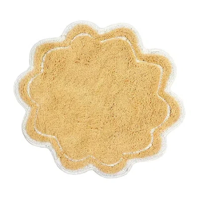 Home Weavers Inc Allure Round Bath Rug In Yellow