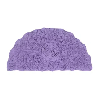 Home Weavers Inc Bell Flower Quick Dry Bath Rug In Purple