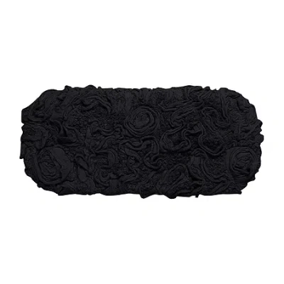 Home Weavers Inc Bell Flower Toilet Tank Cover In Black