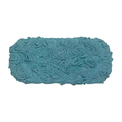 Home Weavers Inc Bell Flower Toilet Tank Cover In Blue