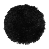 Home Weavers Inc Bella Premium Jersey Shaggy Bath Rug In Black