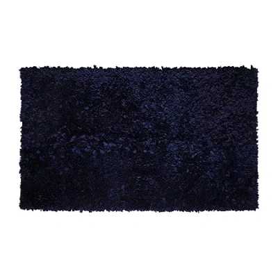 Home Weavers Inc Bella Premium Jersey Shaggy Bath Rug In Blue