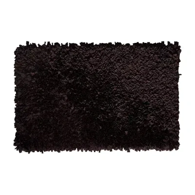 Home Weavers Inc Bella Premium Jersey Shaggy Bath Rug In Brown