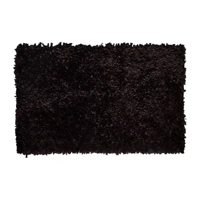 Home Weavers Inc Bella Premium Jersey Shaggy Bath Rug In Brown