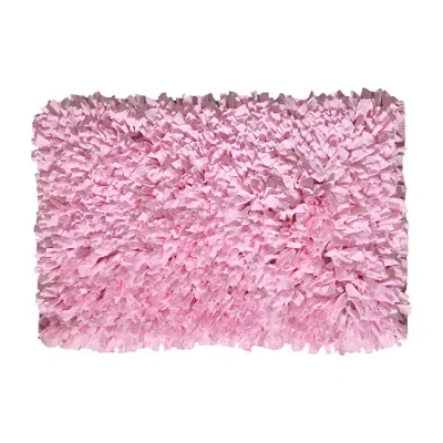 Home Weavers Inc Bella Premium Jersey Shaggy Bath Rug In Pink
