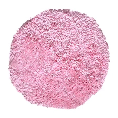 Home Weavers Inc Bella Premium Jersey Shaggy Bath Rug In Pink