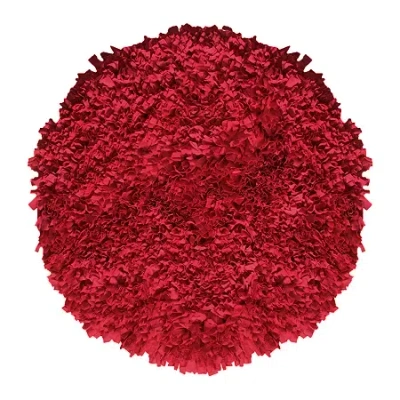 Home Weavers Inc Bella Premium Jersey Shaggy Bath Rug In Red