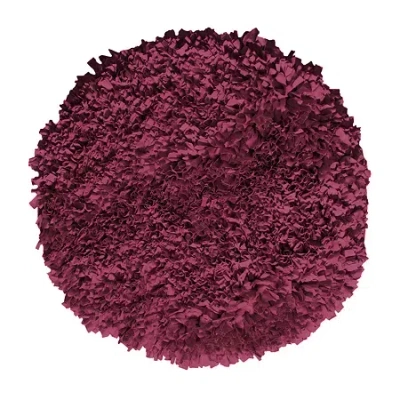 Home Weavers Inc Bella Premium Jersey Shaggy Bath Rug In Red